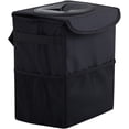 thumbnail image 1 of Bote de basura negro JanHm para automóvil con tapa plegable impermeable, 1 of 5