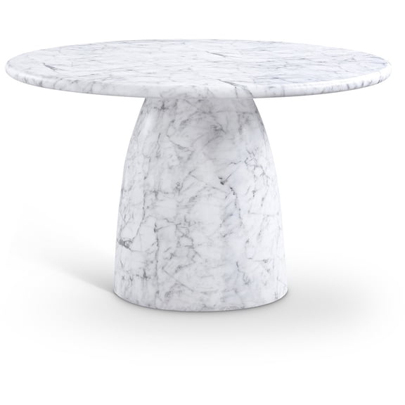 Meridian Furniture Cosenza White 48.5" Indoor/Outdoor Concrete Dining Table