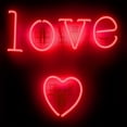 thumbnail image 2 of Carr, Hailey 26x26 Gold Ornate Wood Framed with Double Matting Museum Art Print Titled - Neon Love Heart RB, 2 of 4
