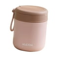 thumbnail image 4 of Taza para sopa con tapa y cuchara plegable, recipiente para almuerzo, frasco de boca ancha con aislamiento al vacío, recipiente para sopa para viajes escolares. Rosa, 4 of 8