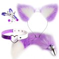 thumbnail image 1 of Sexy Fox Tail Anal Plug Cute Cat Ears Headbands Set Nipple Clip Neck Collar Metal Butt Plug Couple Cosplay For Adult Sex Toys, 1 of 5