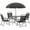 Black, variant on Outsunny 6Pc Patio Bistro Set