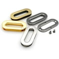 thumbnail image 3 of Screw-in Oval Eyelet Metal Screw Together Grommets Purse Loop Handle Connectors Oblong Purse Ring 4 Sets (7/8 Inch, Gunmetal), 3 of 4