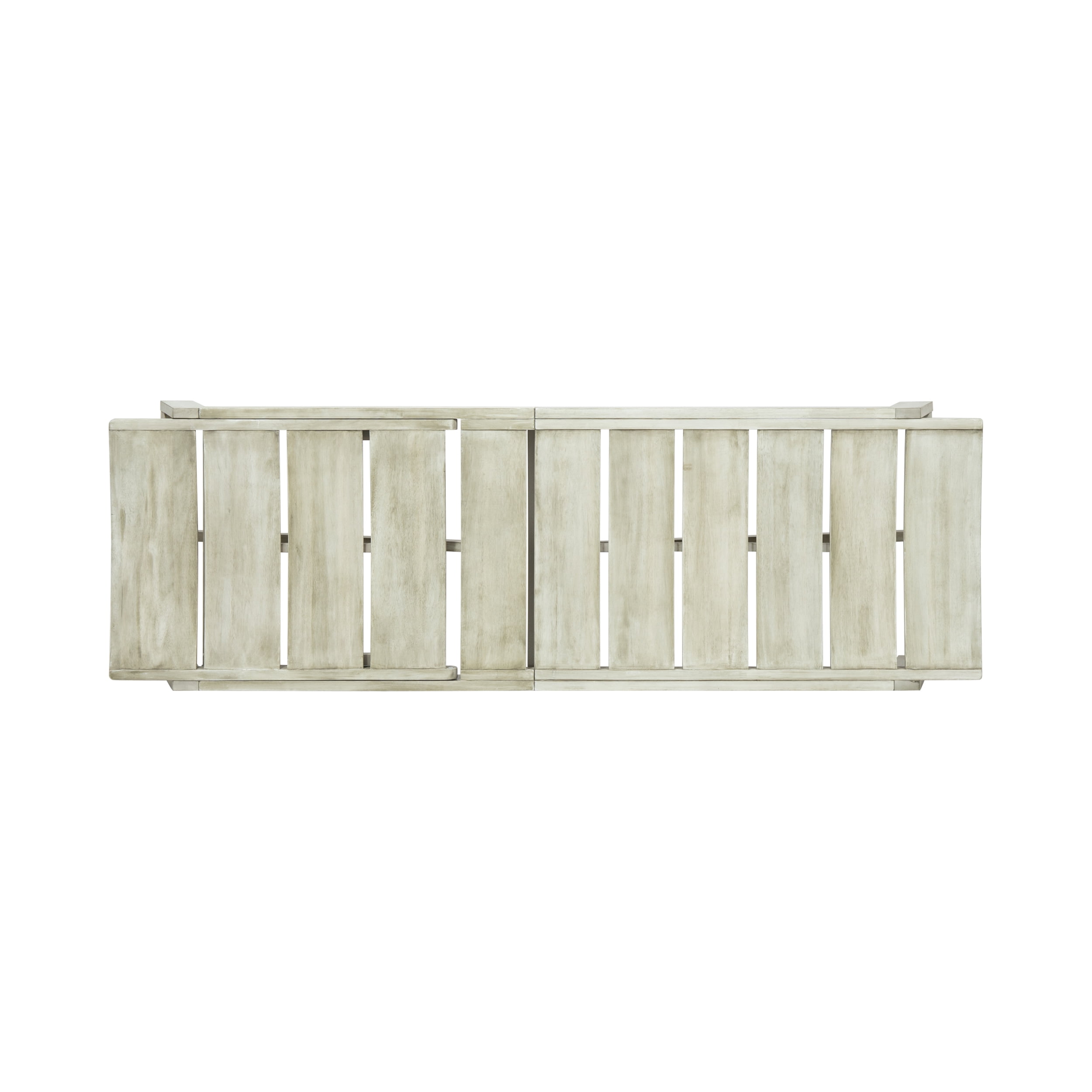 Cullen Outdoor Wood and Iron Chaise Lounge, Light Gray and Gray