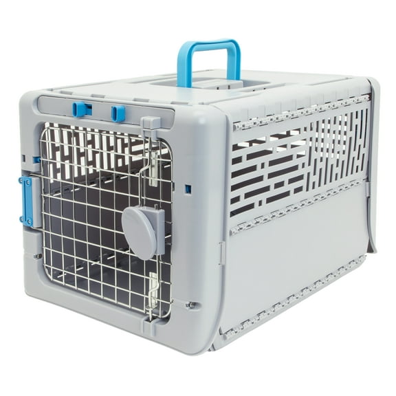 SportPet Designs, Dog Kennels, 19" Collapsible Plastic Pet Kennel, Gray, Small, 1 Piece