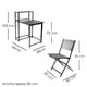 thumbnail image 2 of Ilios Innova | Set Terraza Plegable Mesa y 2 Sillas, Desayunador Metálico Textileno Resistente, Color Negro, Diseño Moderno Dos Niveles, 2 of 9