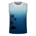 thumbnail image 4 of Summer Gradient Print Tank Top Sleeveless Beach Shirt for Athletic Casual Wear Sky Blue XXXXXL, 4 of 4