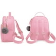 thumbnail image 4 of Cartoon Cat Backpack New Trend Japanese and Korean PU Simple and Cute Casual Women's Bag  Plush Ball Backpack, 4 of 7