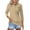 22## Khaki, variant on Womens 3/4 Length Sleeve Polo Shirts Business Work Casual V Neck Collared Tops Button Down Loose Fit Tees Shirts,Army Green XL