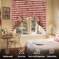 thumbnail image 5 of Swag Curtains Valances for Windows, Red Striped Merry Christmas Short Kitchen Window Curtains Over Sink, Coffee Cup Gingerbread Man Cafe Curtains Panel Set Of 2,Rod Pocket, 45 Inches Length, 5 of 8