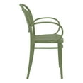 thumbnail image 3 of Compamia Marcel XL Resin Outdoor Arm Chair Olive Green, Set of 2, 3 of 5