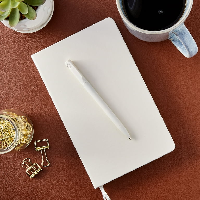 Pen+Gear Simulated Leather Journal, White, 5