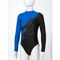 thumbnail image 5 of IEFIEL Girls Long Sleeve Dance Training Leotard Sparkle Glitters Gymnastics Workout Yoga Outfit Blue-A 16, 5 of 7