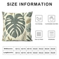 thumbnail image 5 of Flax Throw Pillow Cover Floral Green Black and White Split Leaf Philodendron Plant  Pillowcase Home Decor Square Cotton Linen Pillow Case Cushion Cover, 5 of 5