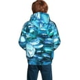 thumbnail image 6 of Kll Unisex Kids Boys Girls Hooded Pocket Pullover Hoodies-Blue Kyanite, 6 of 9