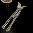 thumbnail image 6 of Butterfly Hair Clip With Long Tassel Hair Accessories For Women Elegant lmitationPearl Rhinestone Shark Hairpins Jewelry, 6 of 6