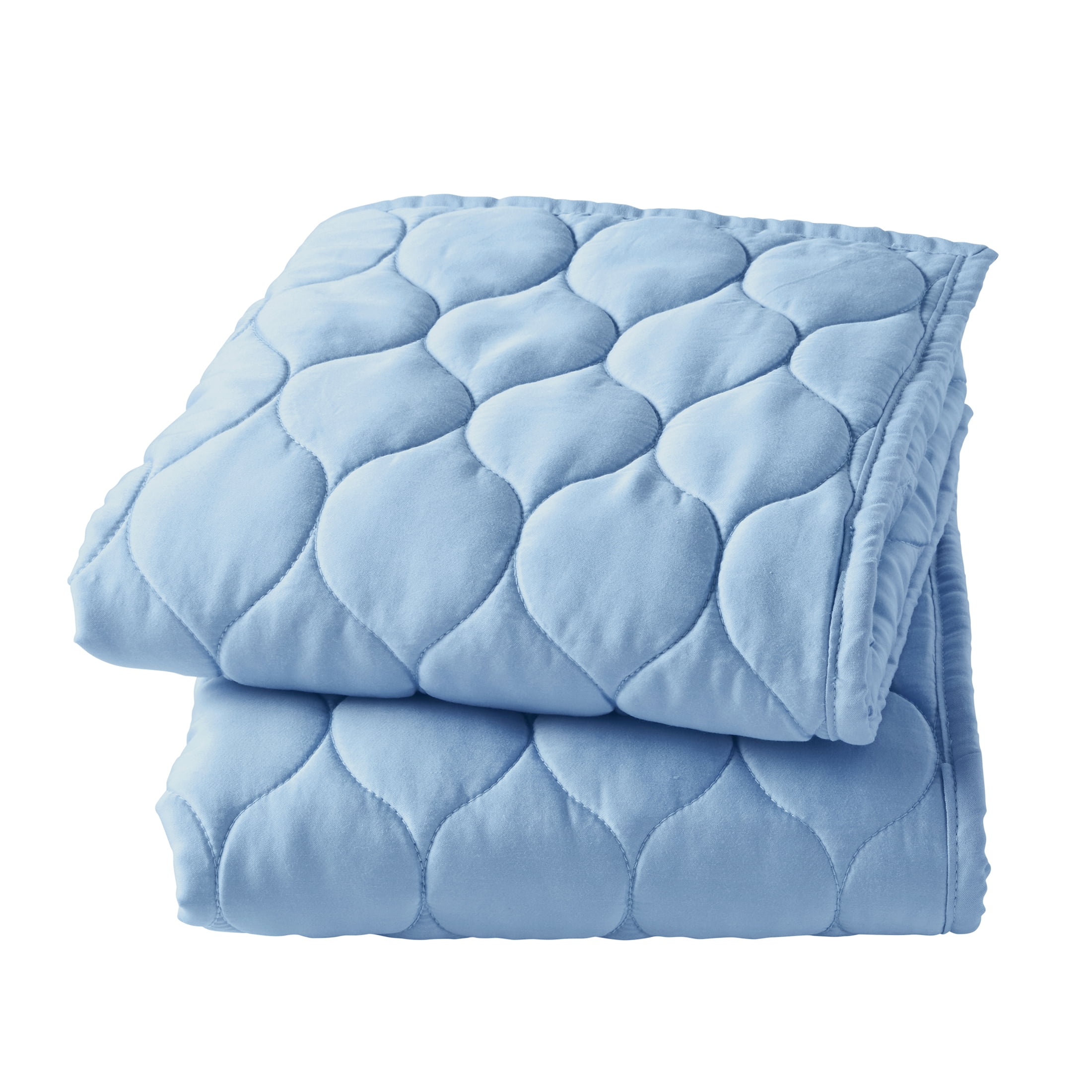 Better Homes & Gardens Tencel Quilted Pillow Shams, King, Light Blue, 2 Pack