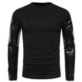 thumbnail image 1 of Man Solid Color New Pattern Leisure Versatile Bottom Layer Leather Sleeves Long Sleeves, 1 of 5