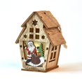 thumbnail image 1 of Cabina luminosa, casa de nieve, decoraciones navideñas de madera Diy, decoración de árbol de Navidad, 1 of 5