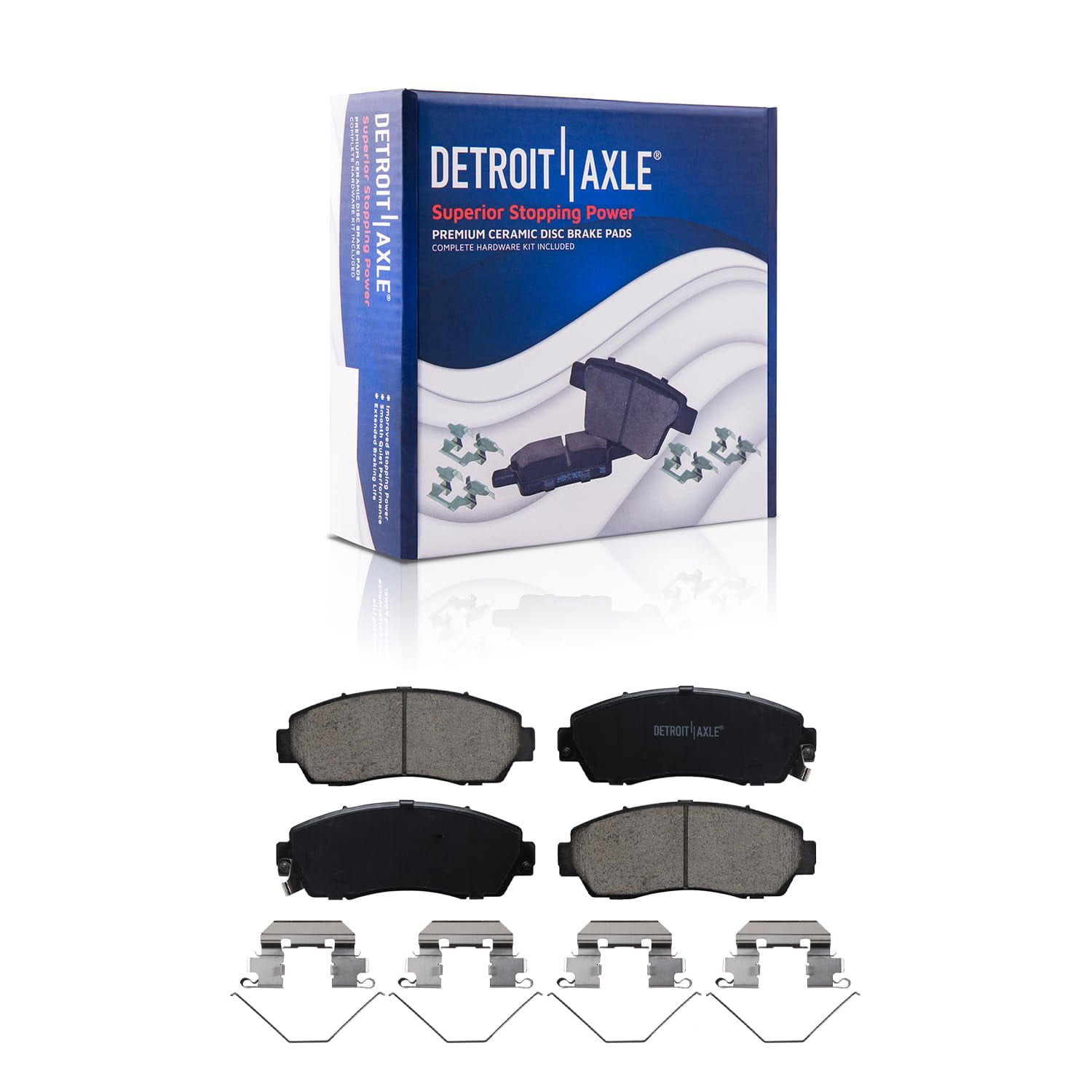 Detroit Axle - Front & Rear Disc Brake Rotors and Ceramic Brake Pads Replacement for 2015-2017 Honda Odyssey - 8pc Set