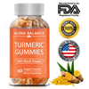 Turmeric Curcumin Gummies - with Black Pepper Extract for Joint Pain and Inflammation by Aloha Balance