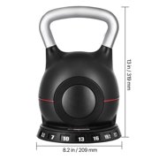KFFKFF Adjustable Kettlebell with 7 Weight Options (3.5 to 22.5 lbs), Crafted from Die-Cast Aluminum and ABS, Ideal for Grip Strength, Full-Body Exercises, and Cross-Training