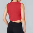 thumbnail image 4 of JULMCOMO Tank Tops for Women Crew Neck Workout Athletic Summer Cropped Tank Tops Sleeveless Breathable Gym Yoga Shirts Red One Size, 4 of 5