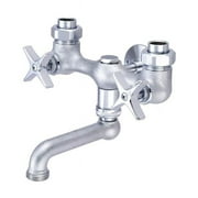 Two Handle Laundry Faucet - Rough Chrome
