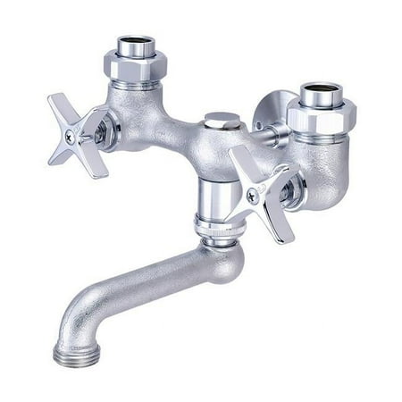 Two Handle Laundry Faucet - Rough Chrome