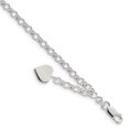 thumbnail image 1 of 925 Sterling Silver Heart Dangle Bracelet Charm Love, 1 of 6