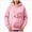 Women Pet Pocket Hooded Sweatshirt A19-Pink, variant on Women Fall And Winter Casual Solid Color Pet O Neck Pocket Sweatshirt Funny Pullover With Half Zipper Purr Pup Pet Pocket Hoodie
