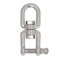 thumbnail image 2 of Double Ended Eye Hook Shackle,Double Jaw Shackle Professional Heavy Duty 304 Stainless Steel Rolling Shackle Device for Swing Climbing Rope, 2 of 8