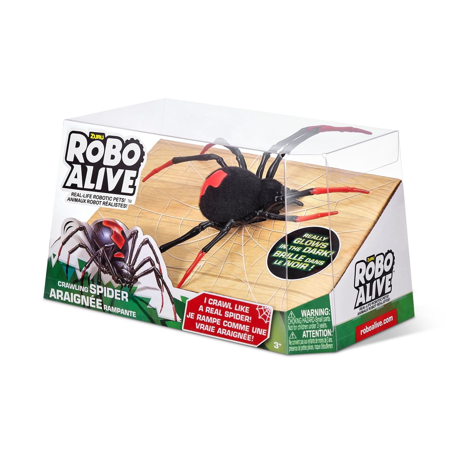 Robo Alive Crawling Spider Glow In the Dark Battery-Powered Robotic Toy