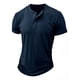 thumbnail image 1 of Playera De Manga Corta Estilo Henley Ligero Para Hombre, 1 of 7