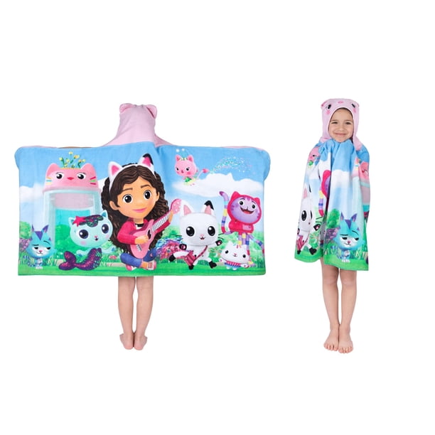 DreamWorks Gabby's Dollhouse - Toalla de Rizo de algodón Suave con Capucha, 61 x 127 cm, por Franco Kids