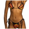 thumbnail image 2 of PEASKJP Womens Plus Size 2 Piece Swimsuits Tummy Control Two Piece Bathing Suit Ruffled Flounce Swimwear with Shorts, Red S, 2 of 5