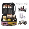 thumbnail image 5 of Makeup Train Case with Adjustable Dividers,Cosmetic Bag Portable Portability Bag Case Gifts Big Daisies, 5 of 8