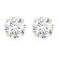 thumbnail image 3 of Rosec Jewels Certified Moissanite Solitaire Stud Earrings for Women - 6 mm - D-VS1 Grade, 14K Yellow Gold, 3 of 7