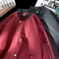 thumbnail image 5 of Chaqueta de béisbol urbana de Hip Hop para hombre, abrigo extragrande de otoño, uniforme universitario para parejas, chaquetas holgadas de estilo Punk universitario, 5 of 5