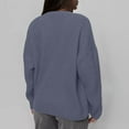 thumbnail image 5 of Women's Solid Color Loose Casual Long Sleeved Knitted Sweater Top Sweater for Fall Winter Minimalist Wardrobe,Light Gray,XL, 5 of 6
