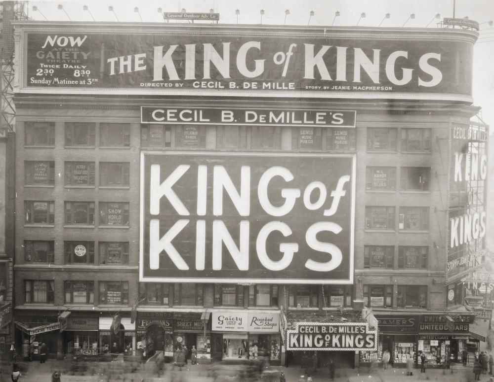 Movie Theatre 1927 Nmarquee With Cecil B Demille King Of Kings 1927 Poster Print By 24 X 36 Walmart Com
