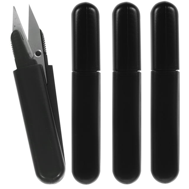 4Pcs Stainless Steel Sewing Scissors Practical Embroidery Clippers Circle Cross Stitch DIY Supplies Thread Cloth Cutters Random Color