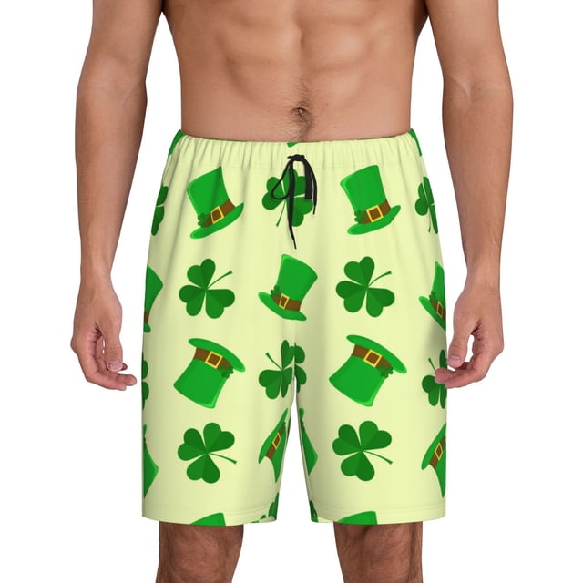 Fotbe St. Patrick's Day Pantalones Cortos de Pijama para Hombre, Ropa de Dormir, Pantalones de Pijama Cortos para Hombre-XX-Large