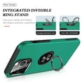 thumbnail image 4 of Allytech Hybrid Case for iPhone 16 Pro with 360° Rotatable Ring Kickstand, Soft TPU + Rugged PC, Screen Lens Protection Shockproof Anti-Fall Magnetic Car Mount Back Case - Darkgreen, 4 of 7