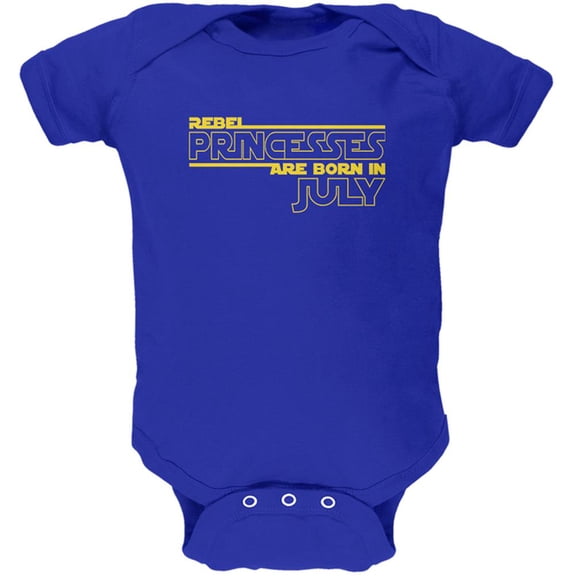Rebel Princesses are Born in July Soft Baby One Piece Royal 3-6 M