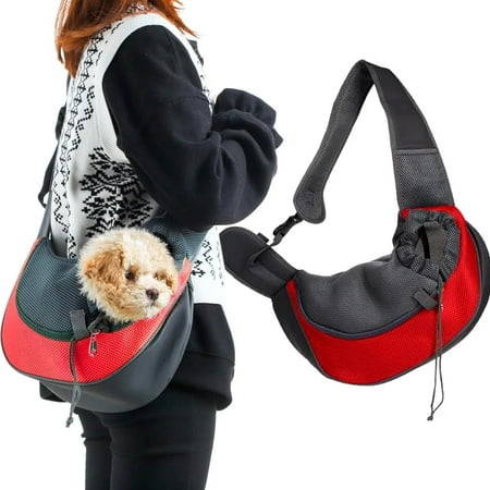 Hgudesign Pet Dog Sling Carrier Puppy Pet Slings Bag for Small Dogs s Satchel Carriers Mesh Hand Free with Adjustable Strap Doggie Crossbody for Outdoor Travel (Green  Small <5 lbs)