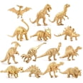 thumbnail image 2 of Juego de 14 piezas de modelo de dinosaurio dorado Tyrannosaurus pterodáctilo, juguete de decoración para fiesta de cumpleaños de dinosaurio, 2 of 5