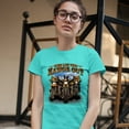 thumbnail image 3 of Tee Hunt Who Let the Hawgs Out T-Shrit Biker Motorcycle Gang Live to Ride Women's T-Shirt Tee, Light Blue, Small, 3 of 5