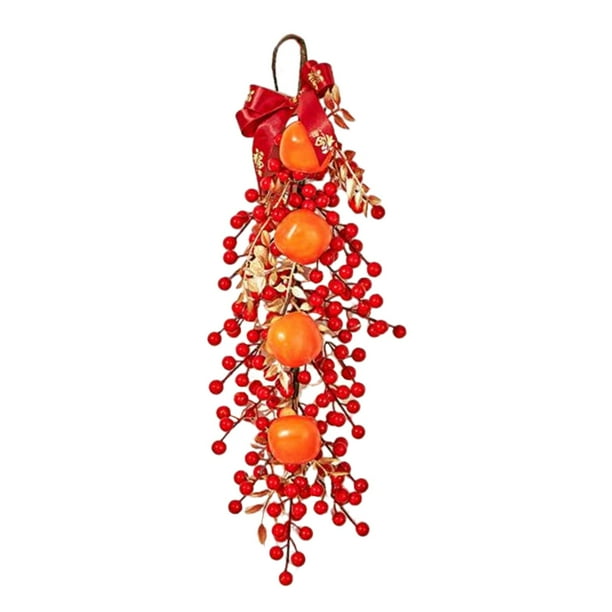 Decoraciones de año Nuevo Chino, regalo de año Nuevo, colección de suministros para fiestas de bayas, Festival de Primavera, adorno colgante para Rojo