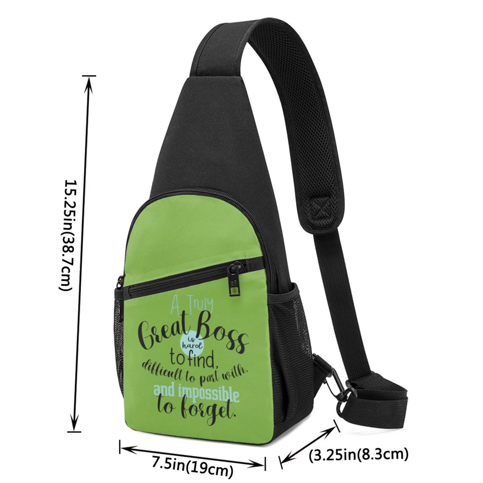 Xecao's A Truly Great Boss Print Sling Bag: A Versatile Chest, Shoulder, and Crossbody Backpack for Casual Days Out, Perfect for Both Men and Women
